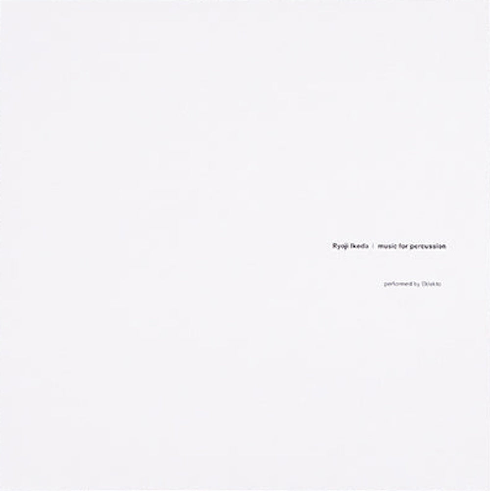 池田亮司 Ryoji Ikeda - music for percussion (LP) – Meditations