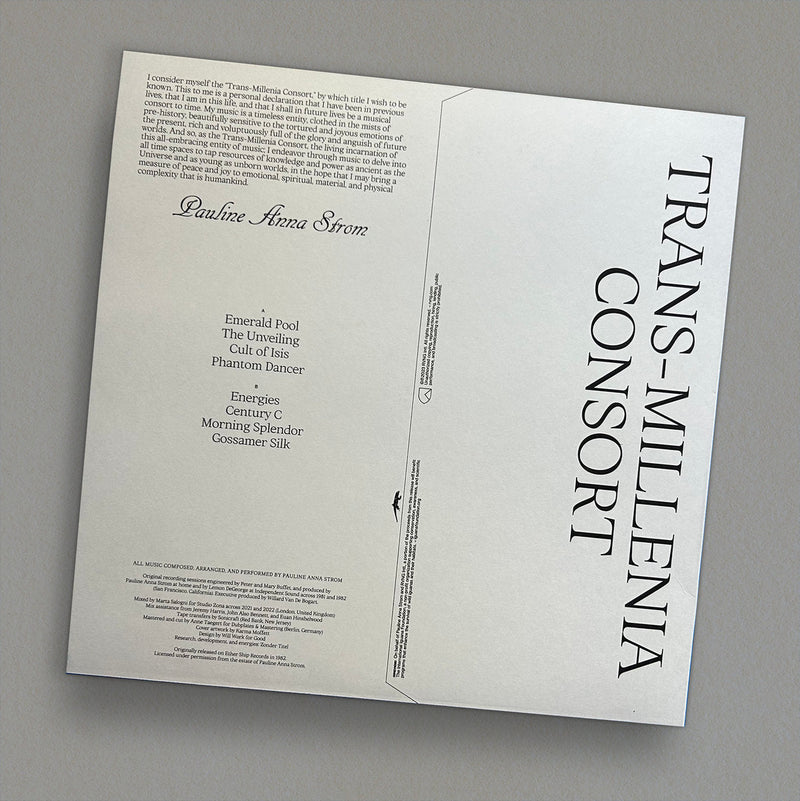 Pauline Anna Strom - Trans-Millenia Consort (LP)