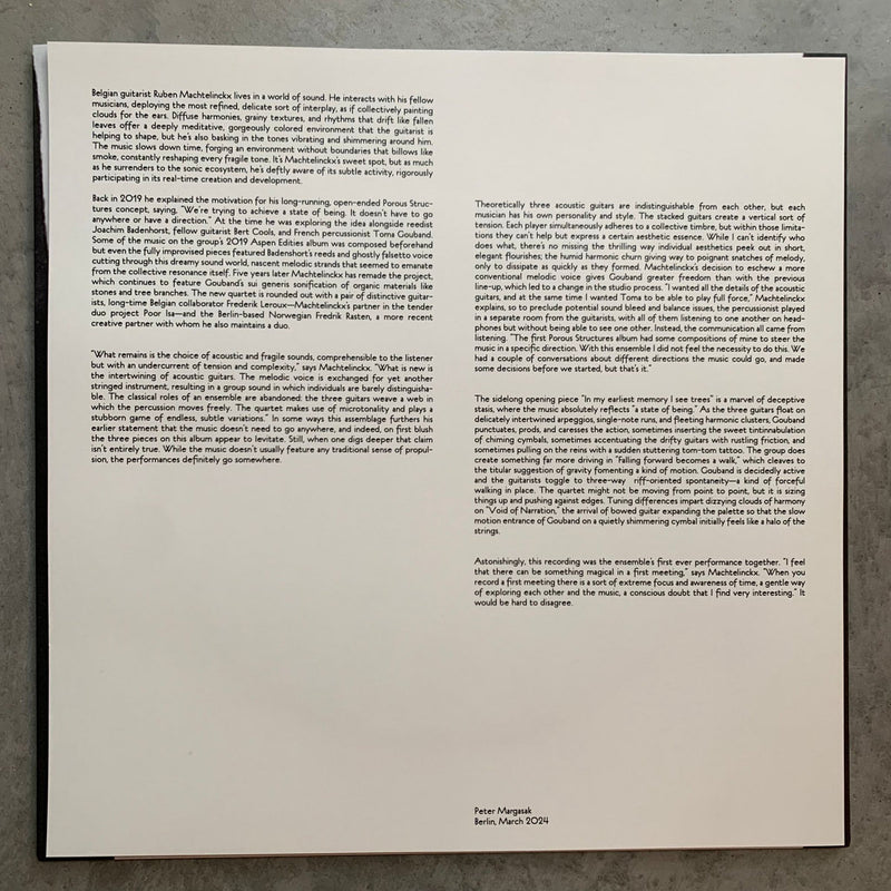 Machtelinckx/Gouband/Leroux/Rasten - porous structures II (LP)