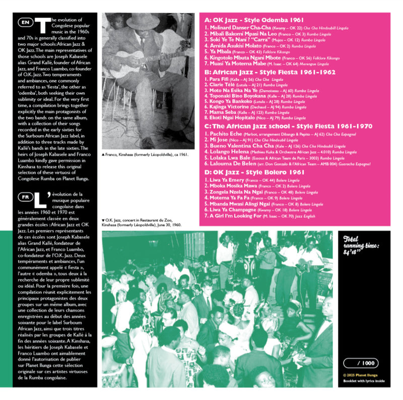 African Jazz, OK Jazz, African Team, Dibango & Pepito - African Jazz invites O.K. Jazz (1961-1970) (2LP+Booklet)