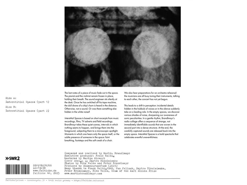 Martin Brandlmayr -  Interstitial Spaces (LP+DL)
