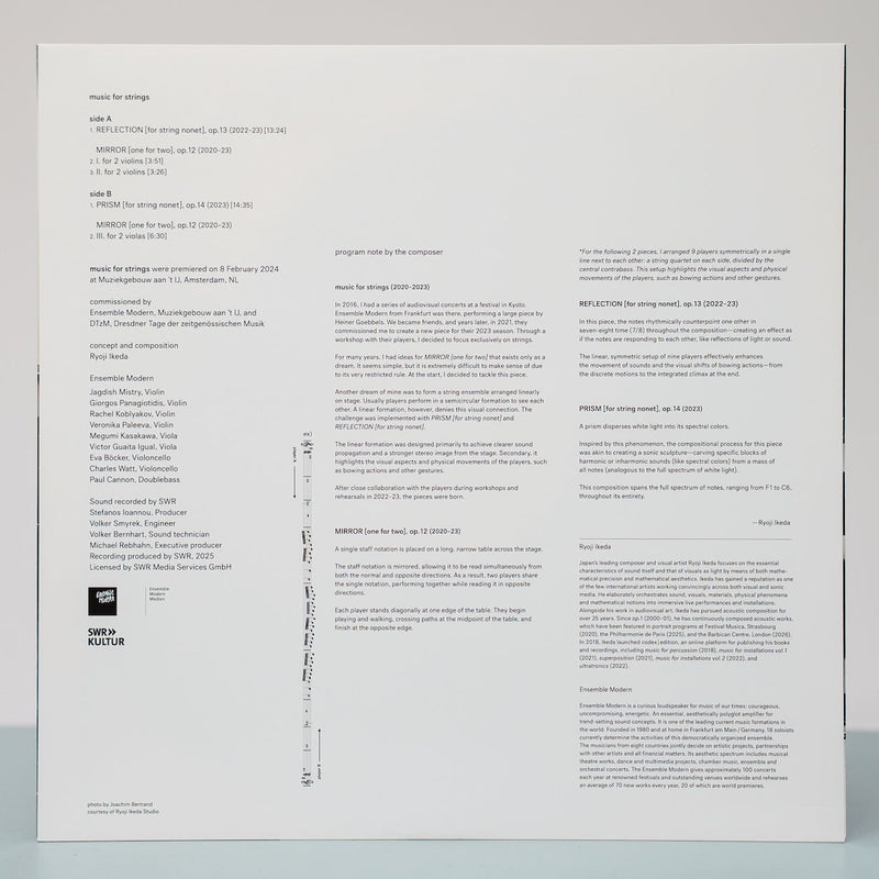 池田亮司 Ryoji Ikeda - music for strings (LP) – Meditations