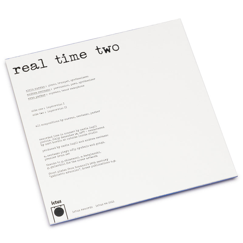 Alvin Curran / Andrea Centazzo / Evan Parker - Real Time Two (LP)