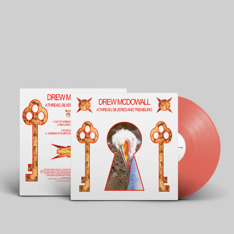 Drew McDowall - A Thread, Silvered and Trembling (Clear Red Vinyl LP)