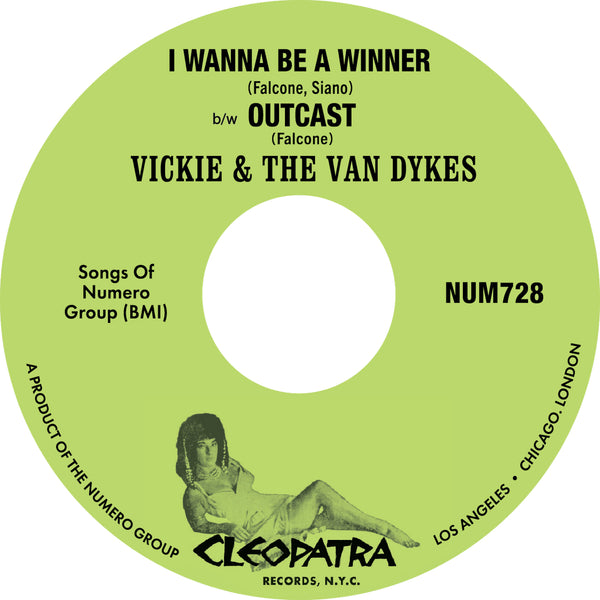 Vickie & The Van Dykes - I Wanna Be a Winner b/w Outcast (Peach & White Marble Vinyl 7")