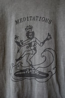 Meditations Shiva Surfing Hand-Dye Organic Cotton T-Shirt (Grey)