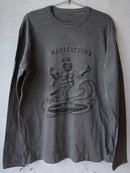 Meditations Shiva Surfing Hand-Dye Organic Cotton L/S T-Shirt (Grey)