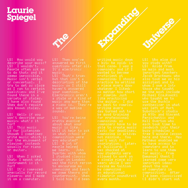 Laurie Spiegel - The Expanding Universe (2CD)