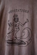 Meditations Shiva Surfing Hand-Dye Organic Cotton T-Shirt (Brown)