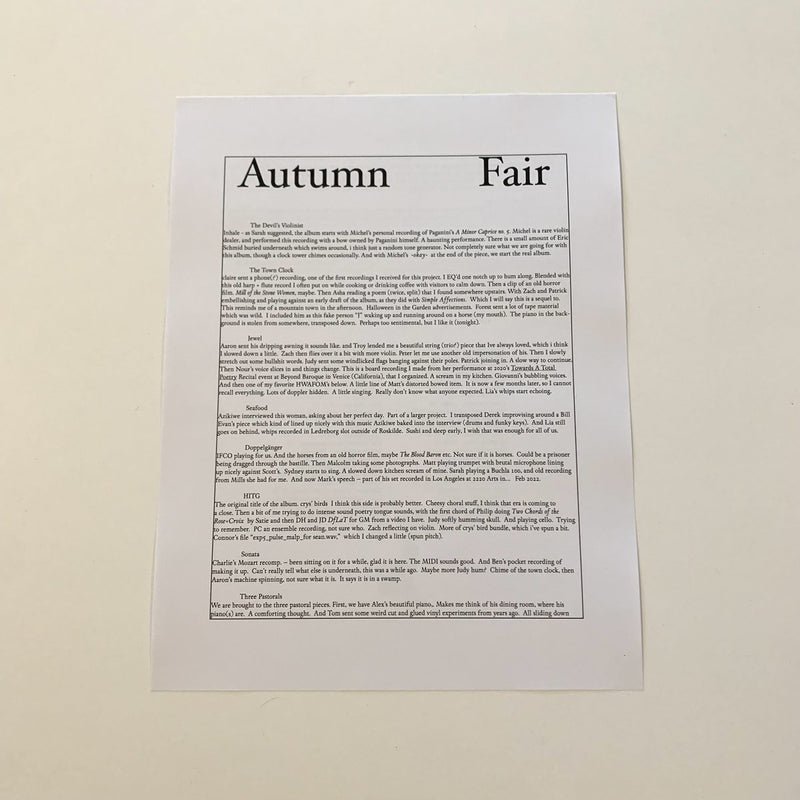 Autumn Fair (LP)