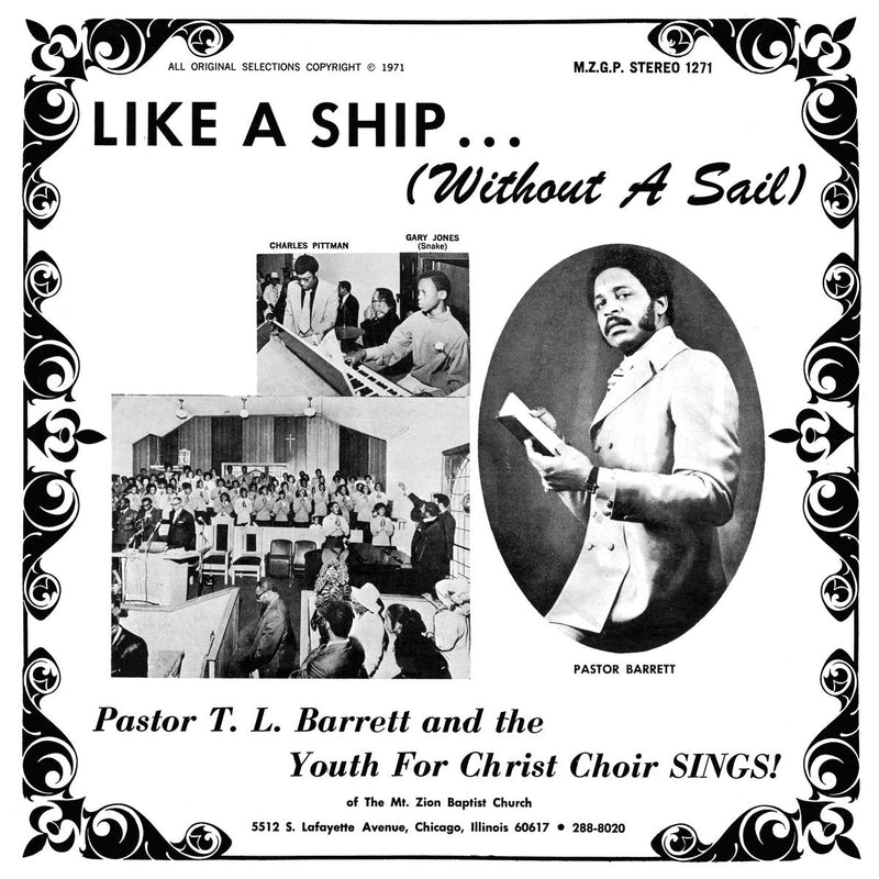 Pastor T.L. Barrett and the Youth For Christ Choir - Like A Ship... (Without A Sail) (Ice Wind Transparent Vinyl LP)