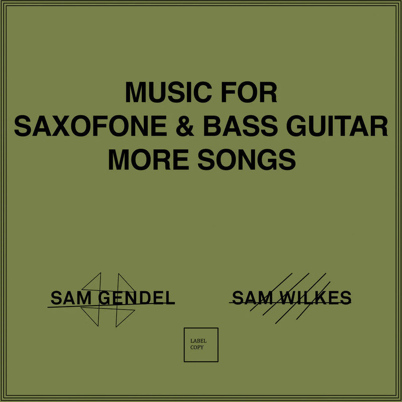 Sam Gendel & Sam Wilkes - Music for Saxofone and Bass Guitar More Songs (LP+DL)